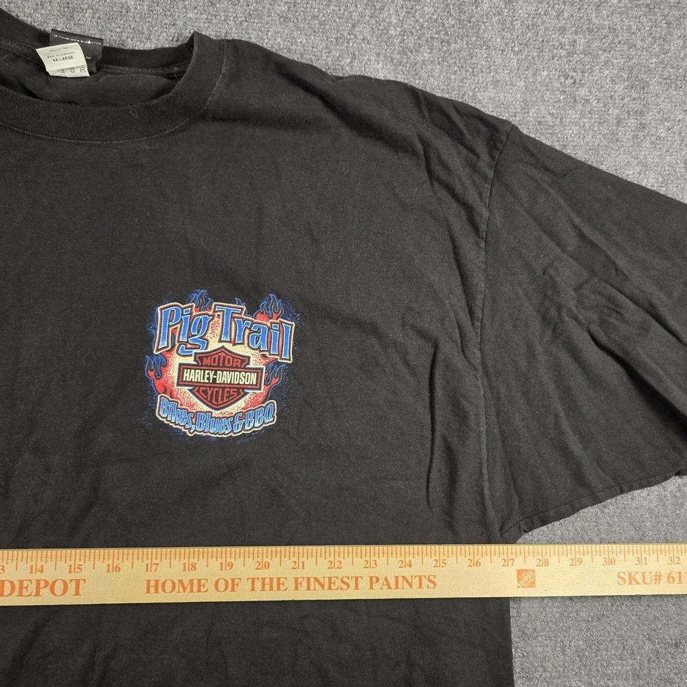 Harley-Davidson Pig Trail Rogers AR Bikes Blues BBQ Skull T-Shirt 4XL